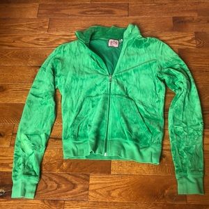 Green Velvet Juicy Jacket Tracksuit Top